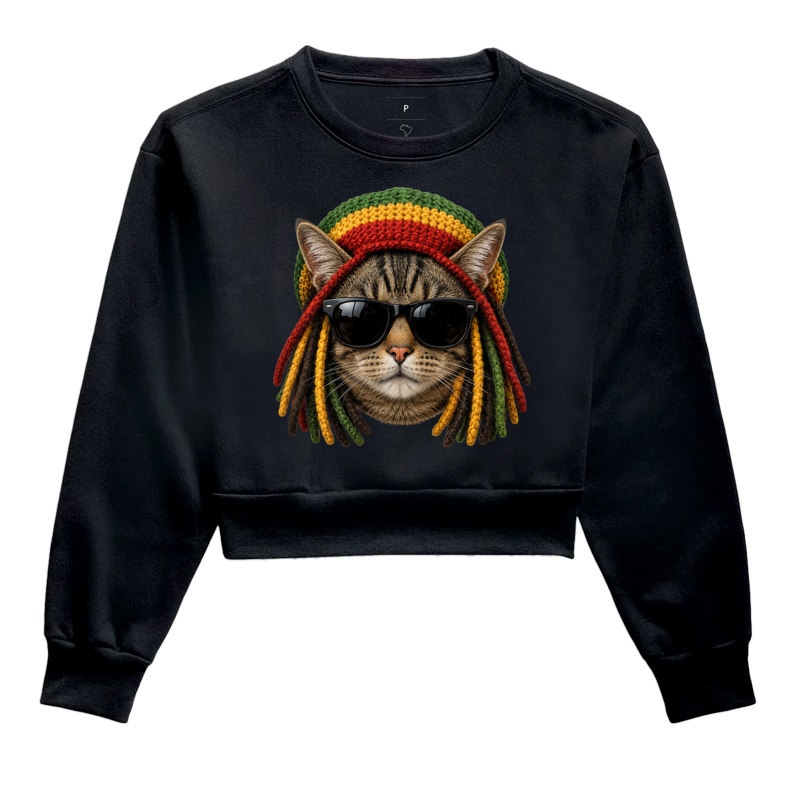 Gato Rasta - Cropped Moletom