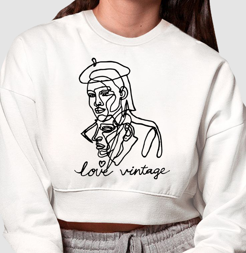 Cropped Moletom Love Vintage