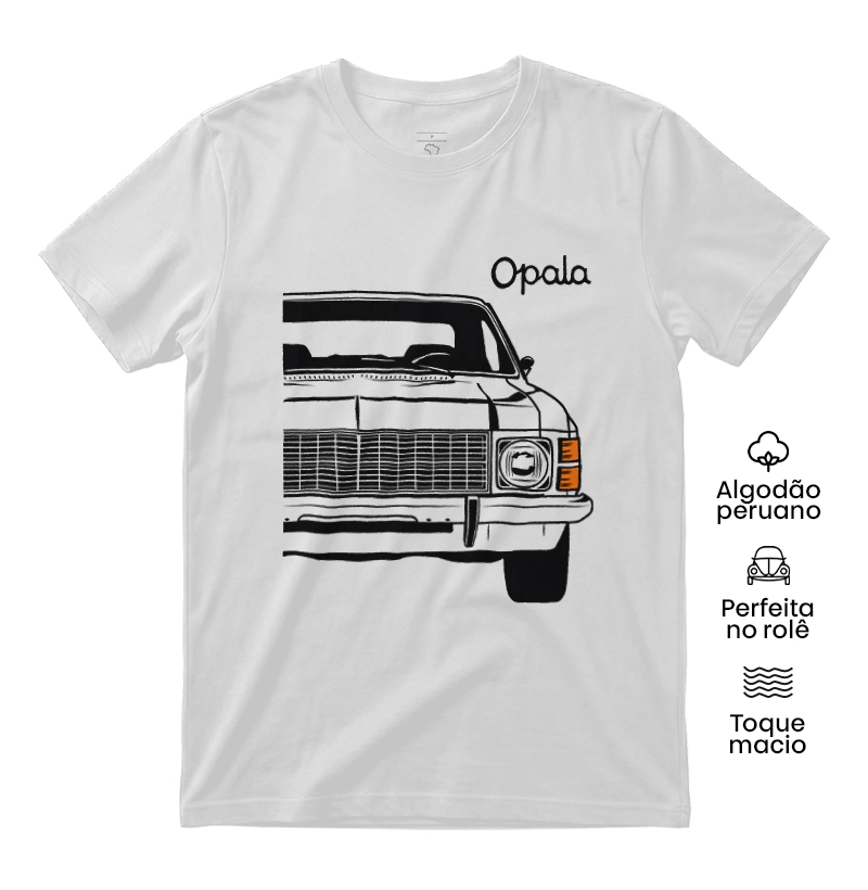 Frente Opala | Branco - Camiseta Algodão Peruano