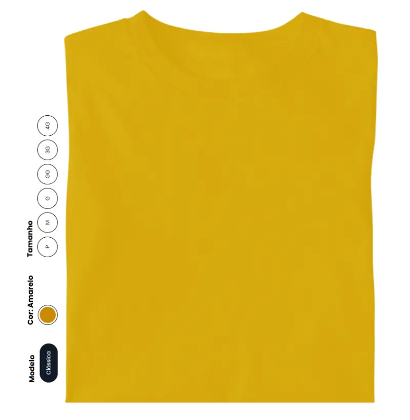 Camiseta básica amarela 