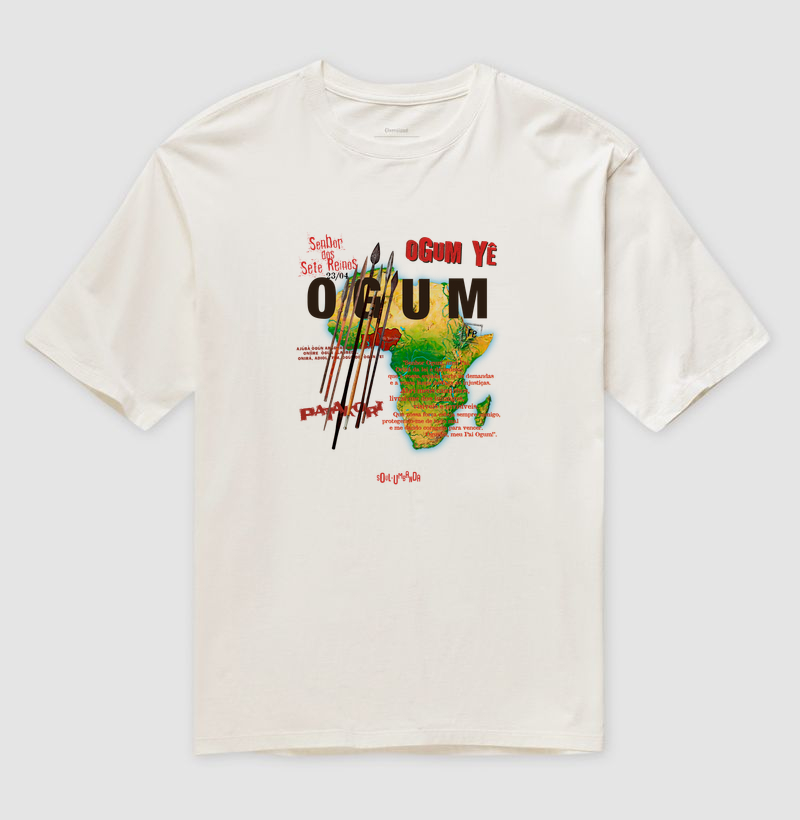 camiseta OGUM oração