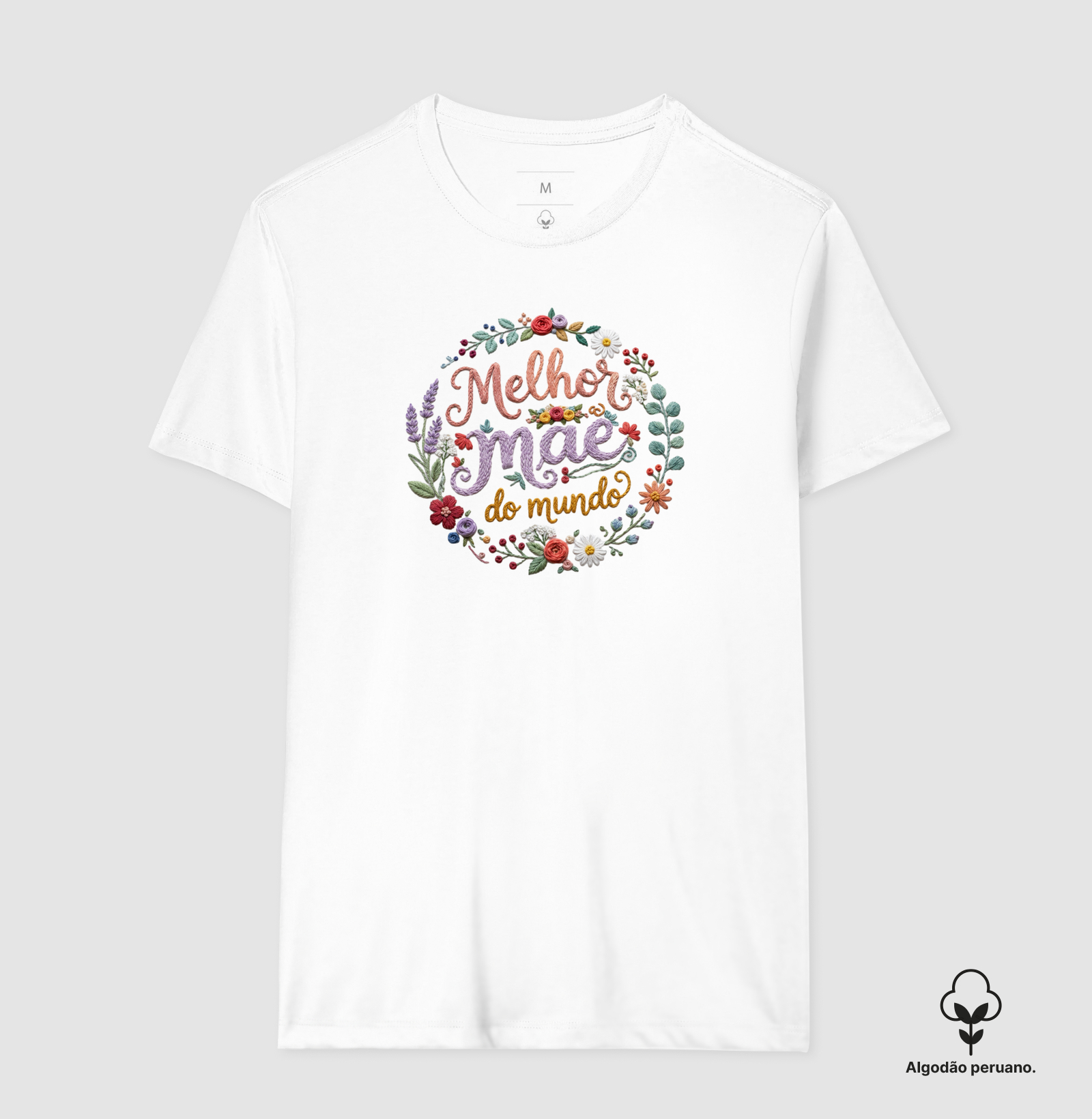 Melhor mãe do mundo - Círculo bordado