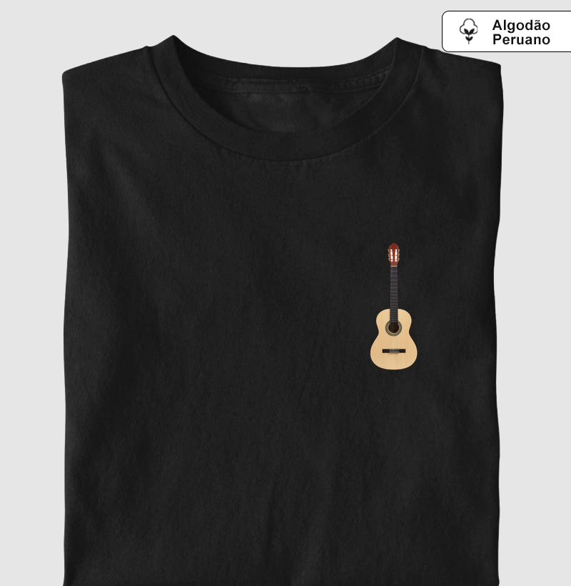 VIOLÃO MINIMALISTA REAL - Camiseta Algodão Peruano