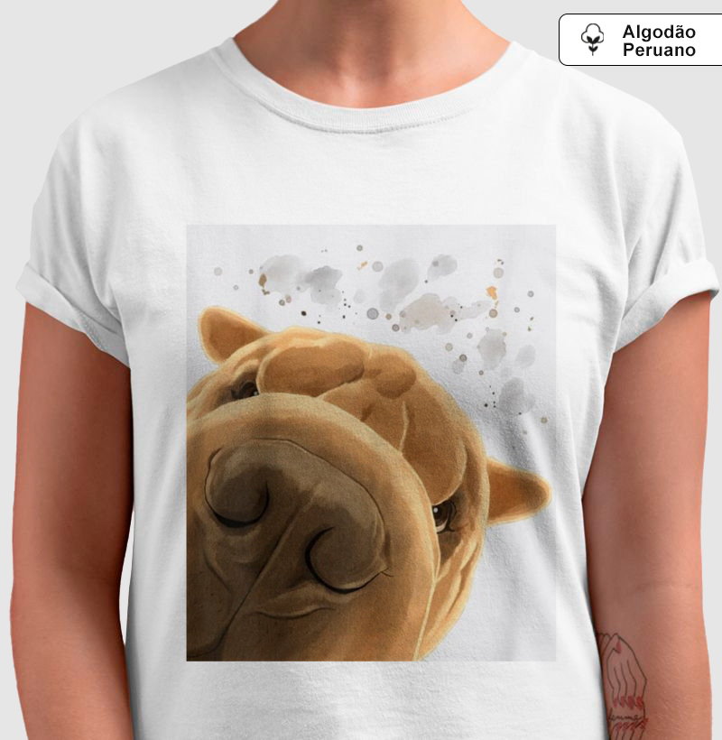 Sharpei Encarando - Produto Premium - Algodão Peruano