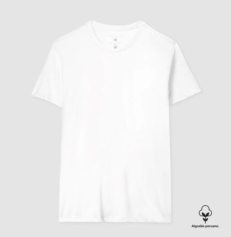 Camiseta Lisa algodão peruano (feminina e masculina)