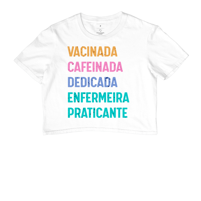 Estampa Vacinada Cafeinada Dedicada Enfermeira Praticante