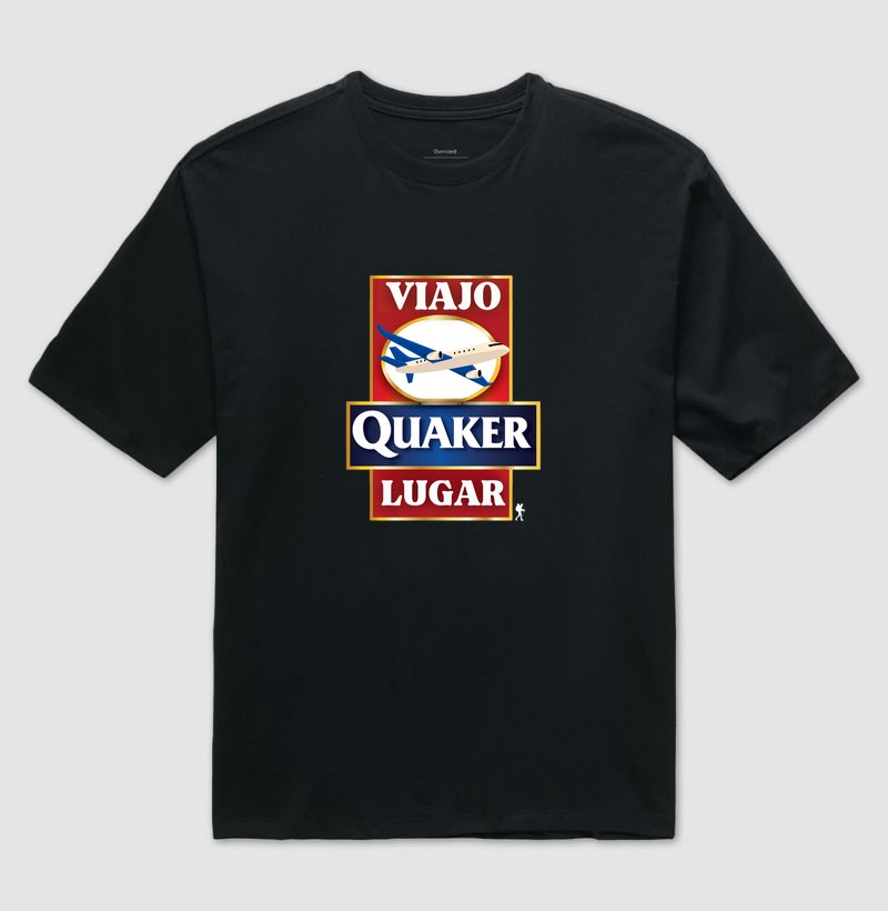 Camiseta Viajo Quaker Lugar | Humor Viagem Estilo Marca | Colecao Viciados em Viagem | Excursionista