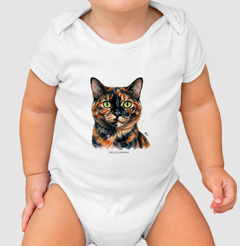 Gatos - SRD Escaminha - Body Infantil