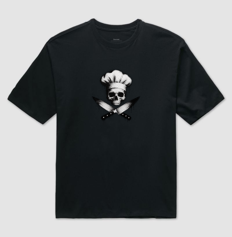 Facas e Caveira - Camiseta Oversized