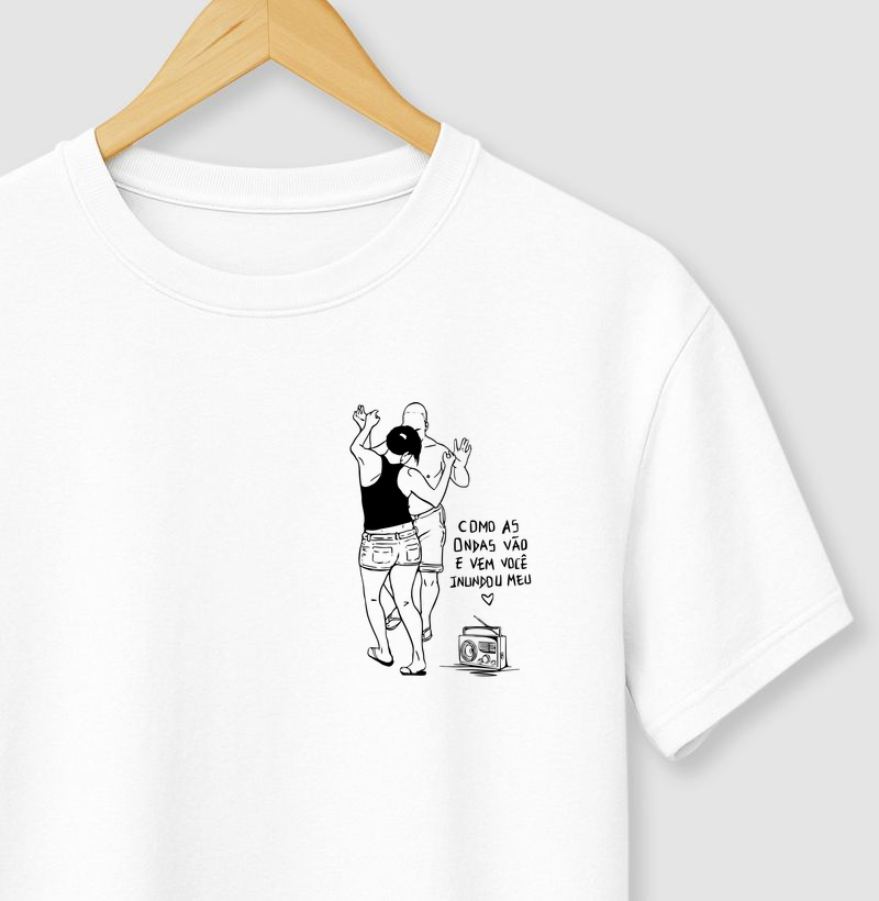 Estampa "como as ondas vão e vem você inundou meu coração"