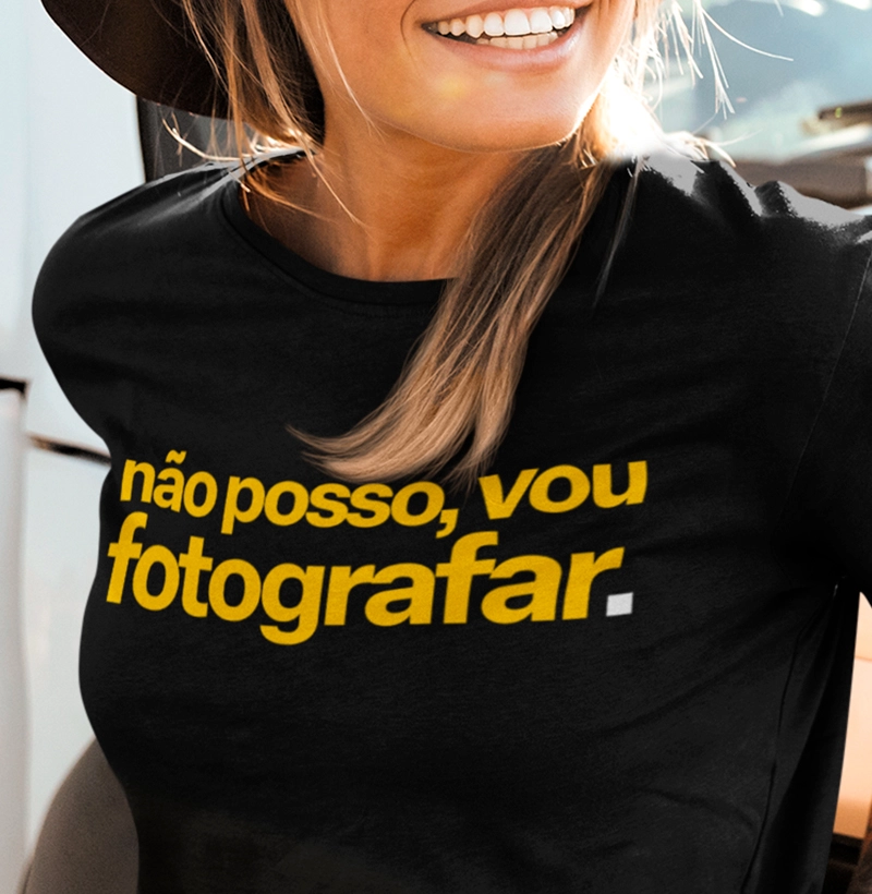 Não posso, vou fotografar.