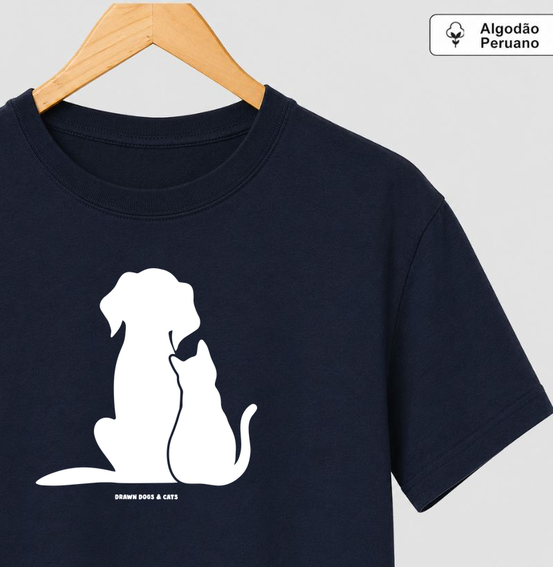 Silhuetas de cachorro e gato