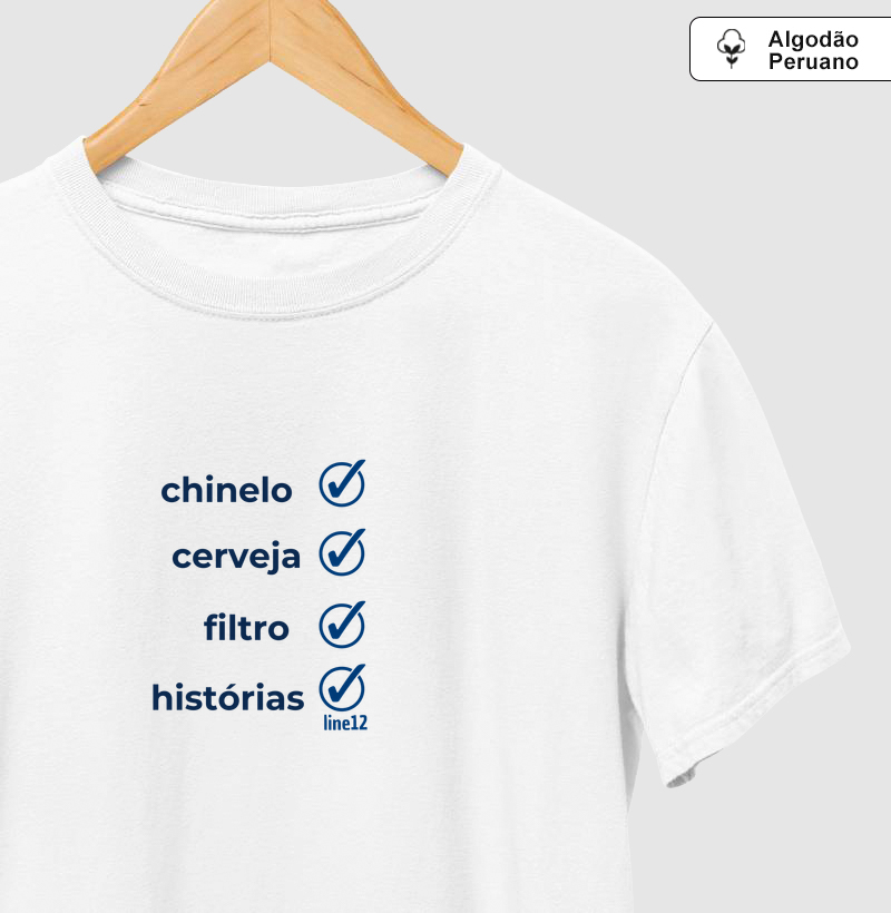 LISTA PRA PRAIA  - Camiseta Algodão Peruano