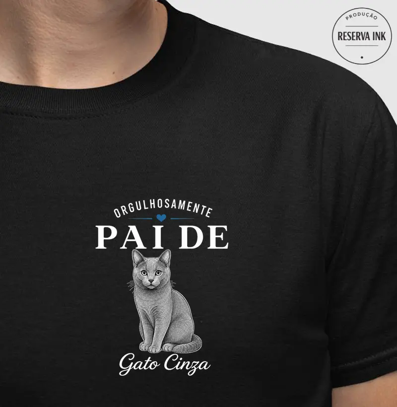 Orgulhosamente Pai de Gato Cinza