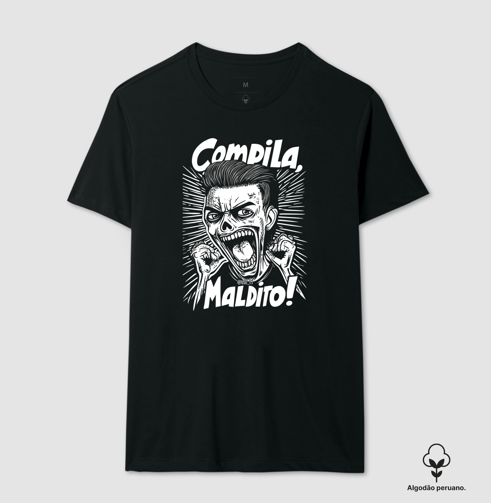 Camiseta Peruana "Compila Maldito!" T.I