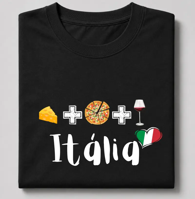 Queijo + Pizza + Vinho = Itália