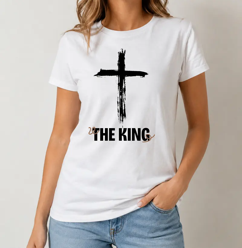 Camiseta Feminina CRUZ THE KING - Estampa Preta - Camiseta
