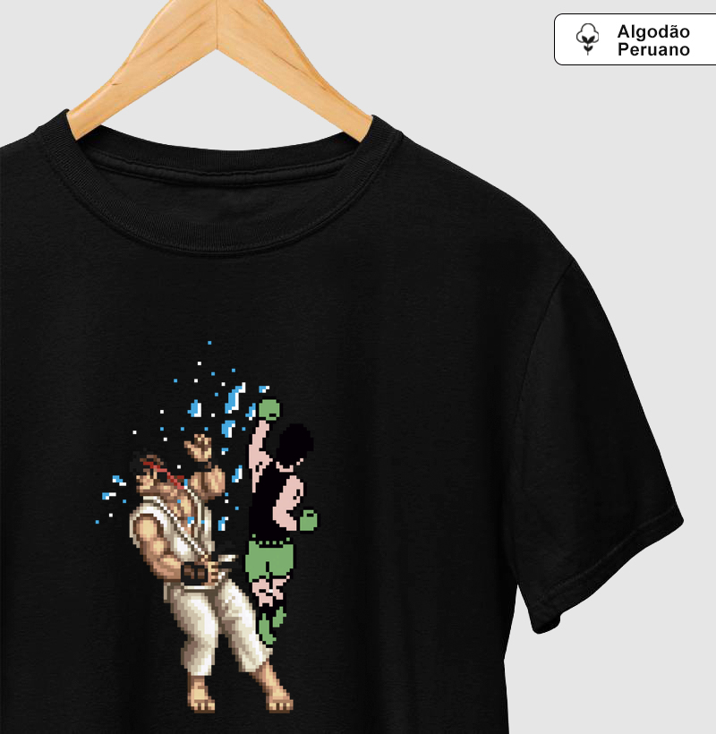 Camiseta Algodão Peruano Luta de Pixel - Ryu