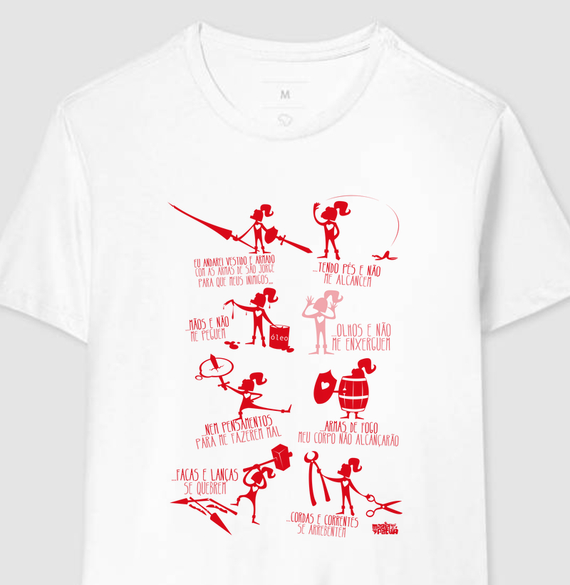 Oração Desenhada de São Jorge Red Maria Patuá