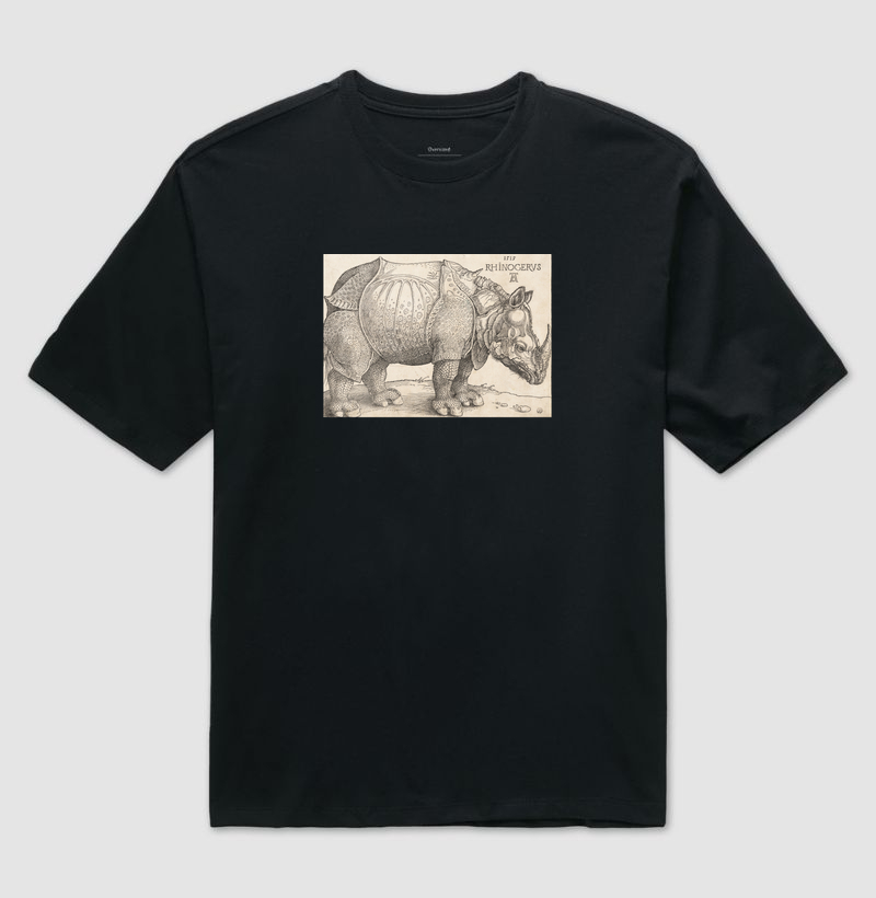 O Rinoceronte de Dürer, 1515 - Camiseta Oversized