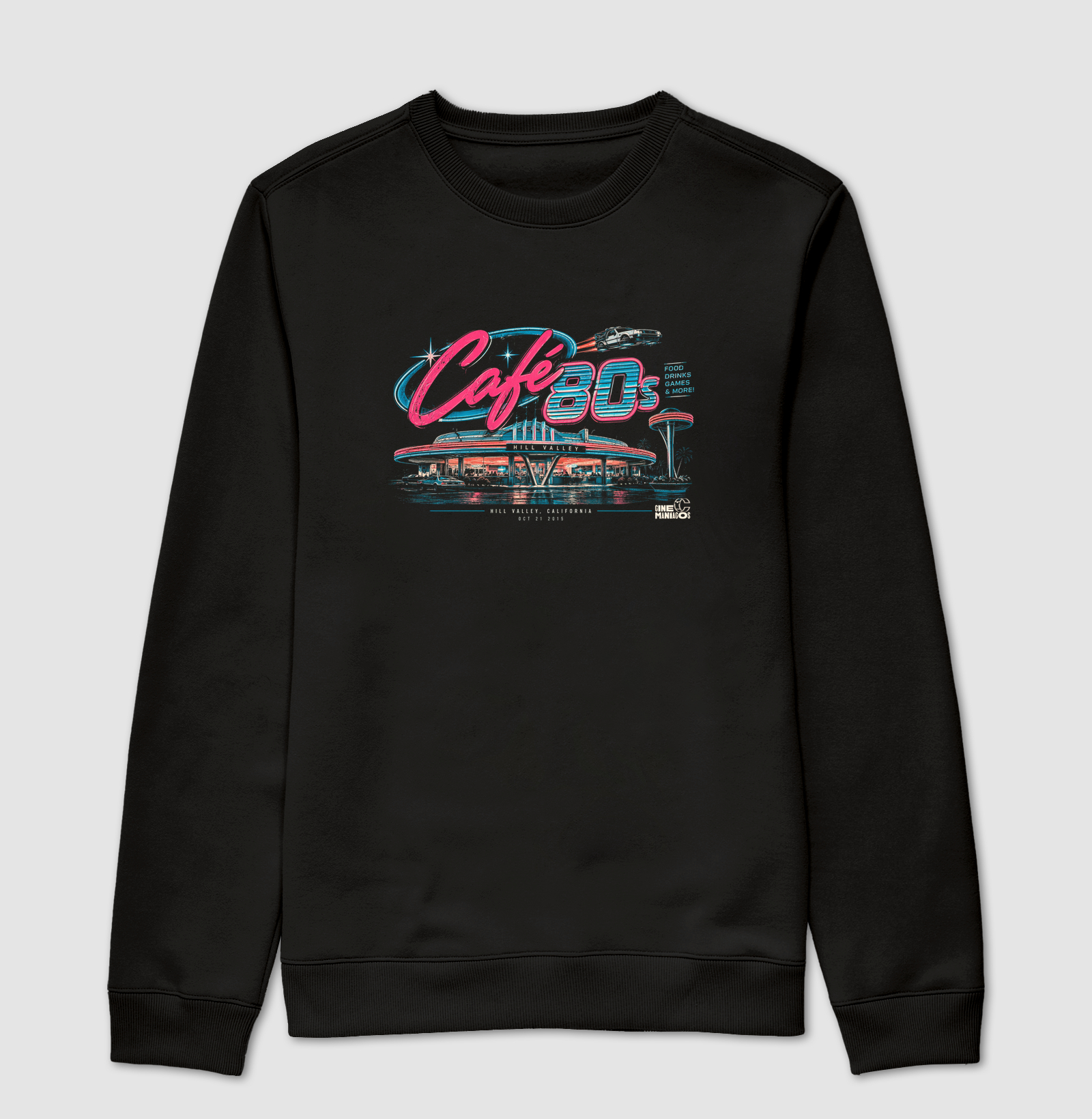 Café 80s Hill Valley - Suéter Moletom