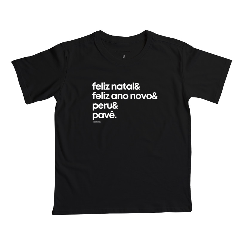 feliz natal & feliz ano novo & peru & pavê. - Camiseta Infantil