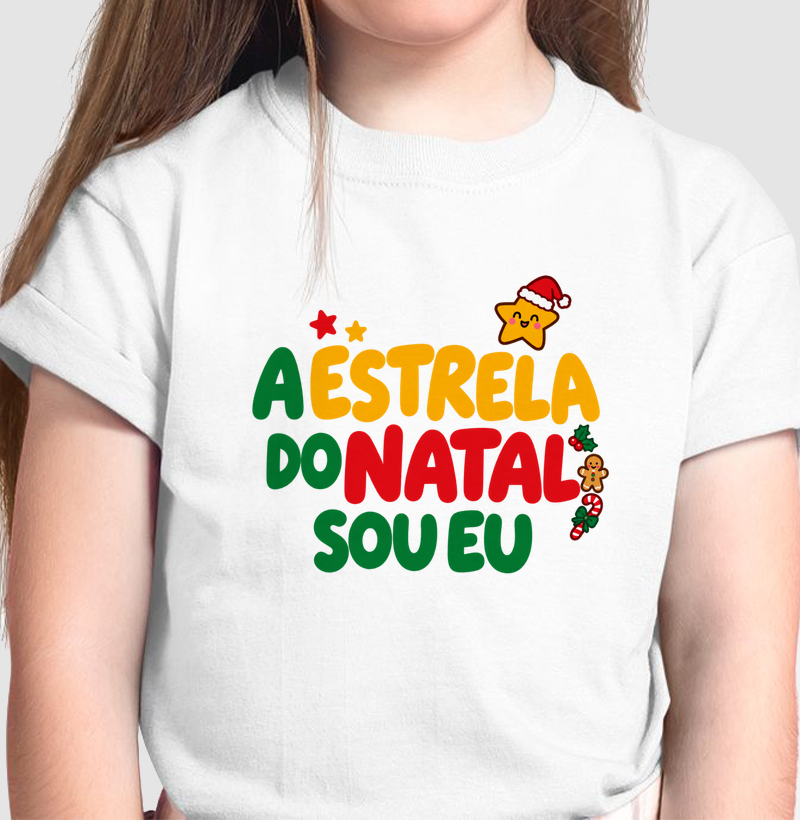 Estrela do Natal - Camiseta Infantil