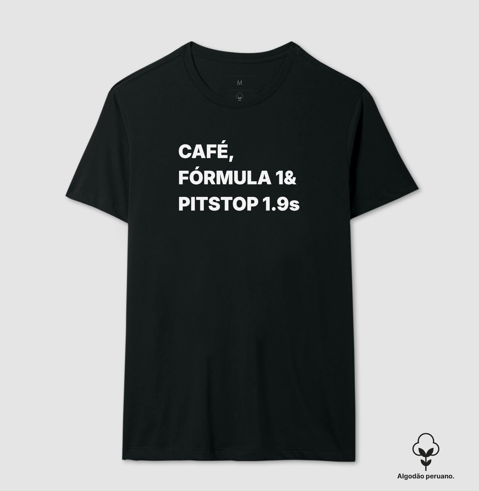 Café com PITSTOP - Camiseta Algodão Peruano