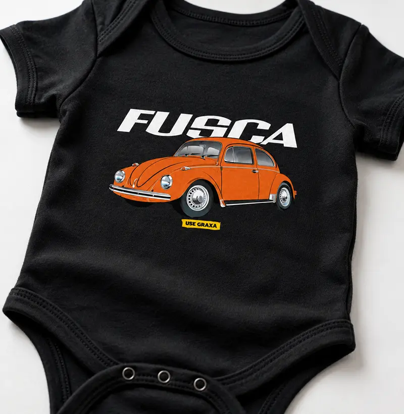 Fusca Laranja Escrita