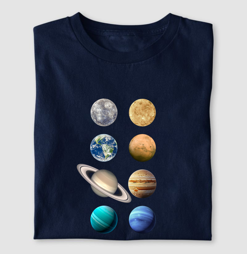 Solar System Lineup (sem Plutão)