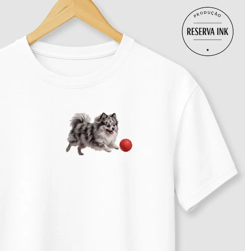 Pomerânia Preta e Branca Minimalista 2