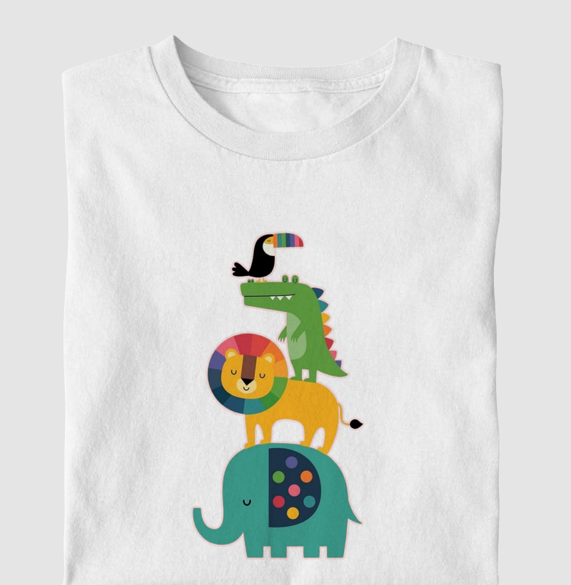 Camiseta Infantil Amigos do Safári
