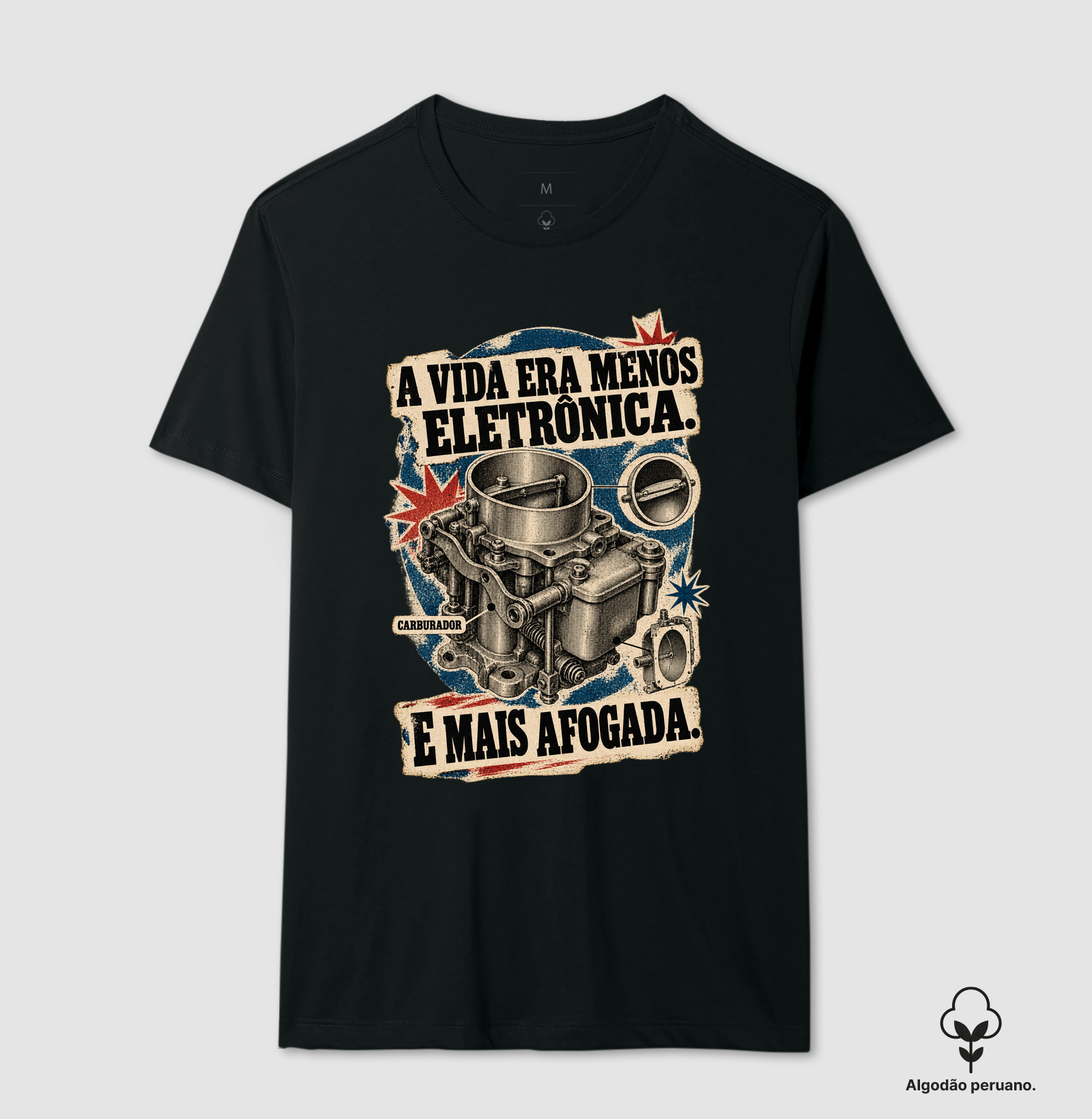 Camiseta Carburador - Camiseta Algodão Peruano