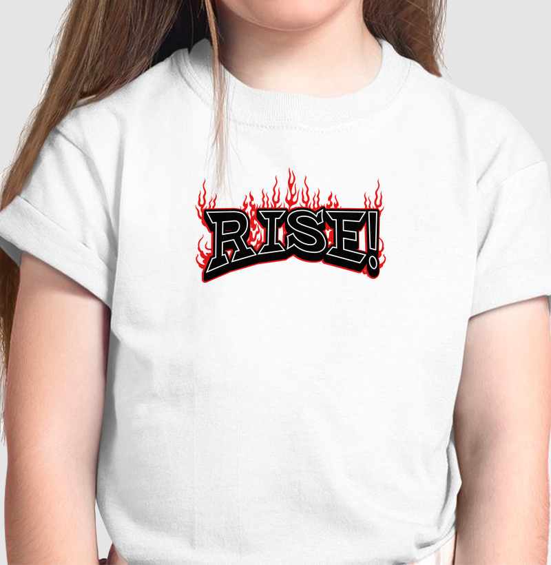 Camiseta Infantil Rise! Streetwear Básica Premium Unissex – Moda Urbana