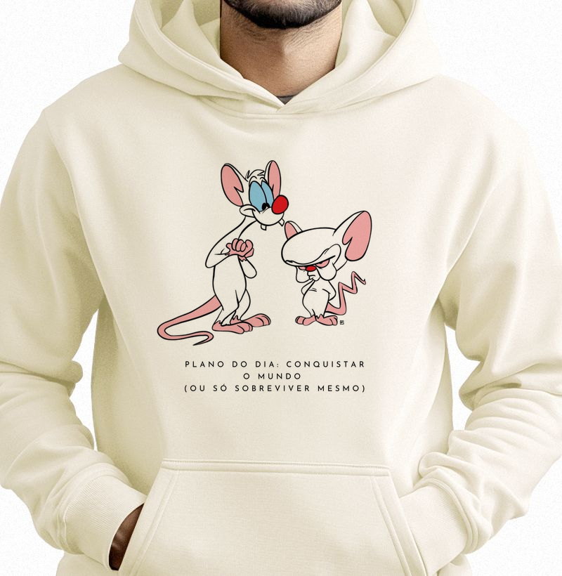 Hoodie Moletom Plano do dia: conquistar o mundo (ou só sobreviver mesmo)