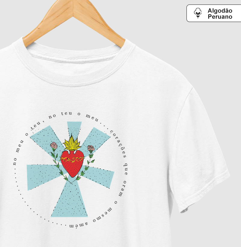 corações que oram o mesmo amém. com a frase