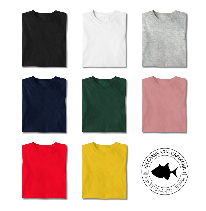 Camisa Lisa de Malha Premium 100% Algodão - #28580