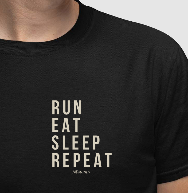 Camiseta Run. Eat. Sleep. Repeat.