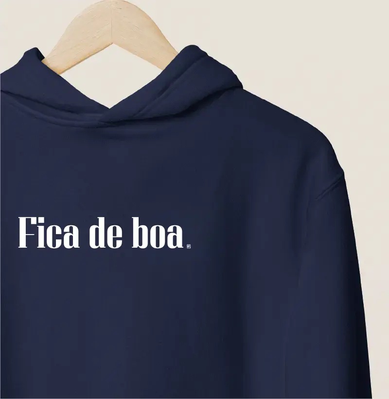 Hoodie Moletom Fica de boa Minimalista   
