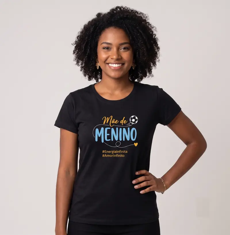 Mãe de menino - Blusa Feminina Estampada 