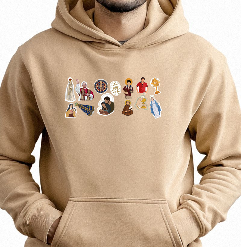 Hoodie Moletom Figurinhas Católicas