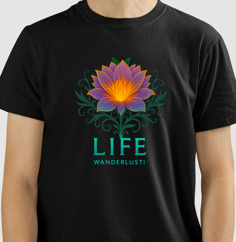 Camiseta A Flor da Vida que Brilha
