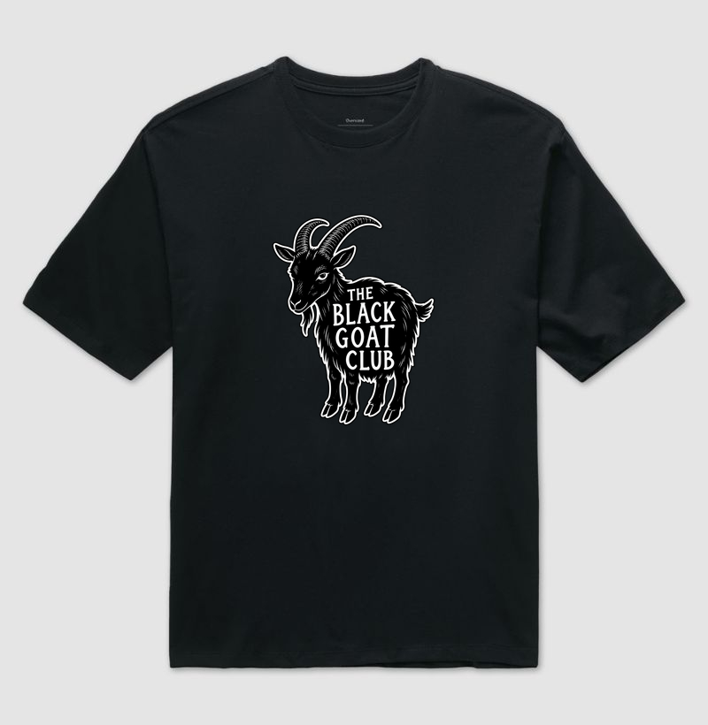 Black goat club - Camiseta Oversized