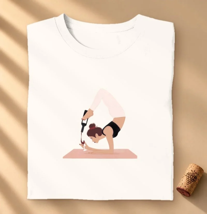 Camiseta Wine & Yoga