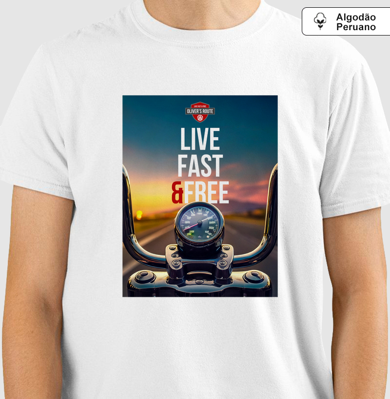 Live Fast & Free Edição Especial em Algodão Peruano