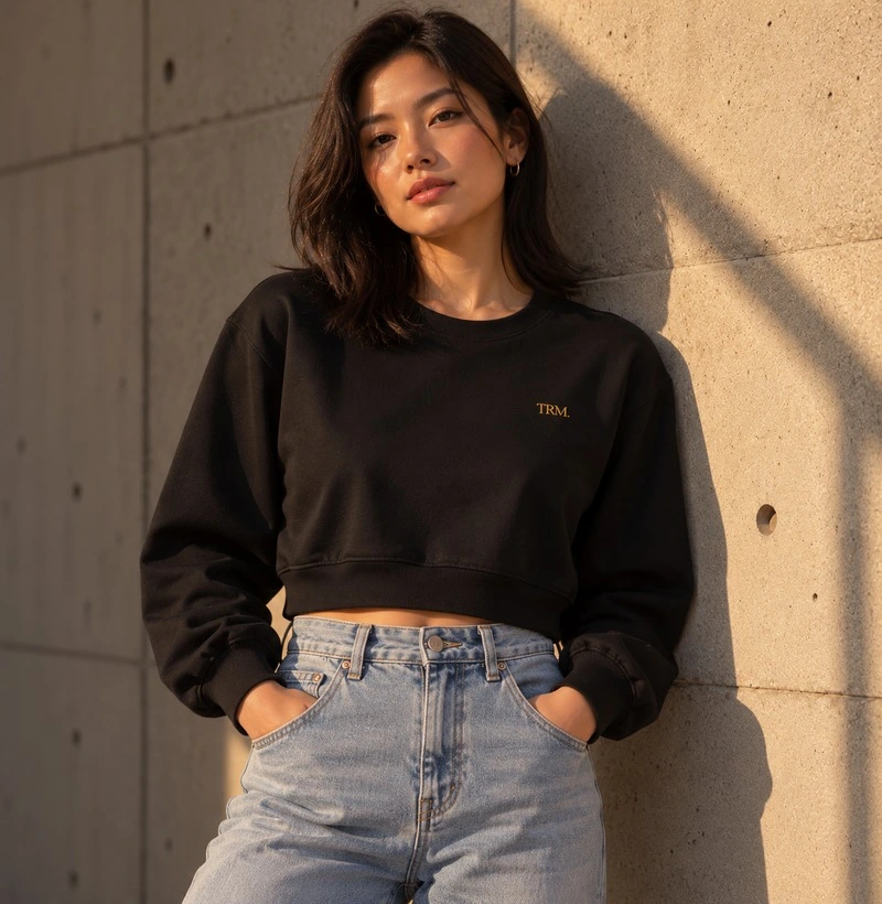 TRM Timeless Cropped Moletom Black