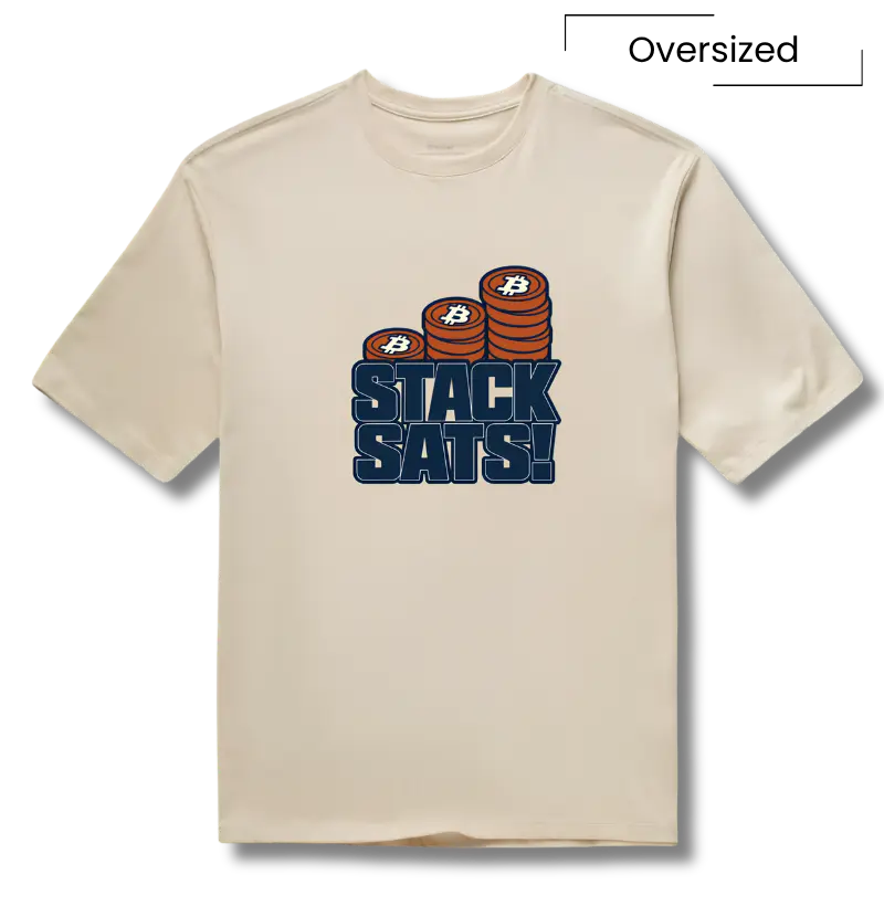 Camiseta Bitcoin Stack Sats - Camiseta Oversized
