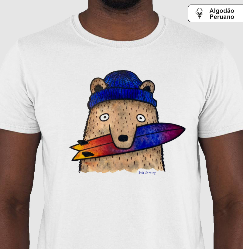SURFER BEAR - Camiseta Algodão Peruano