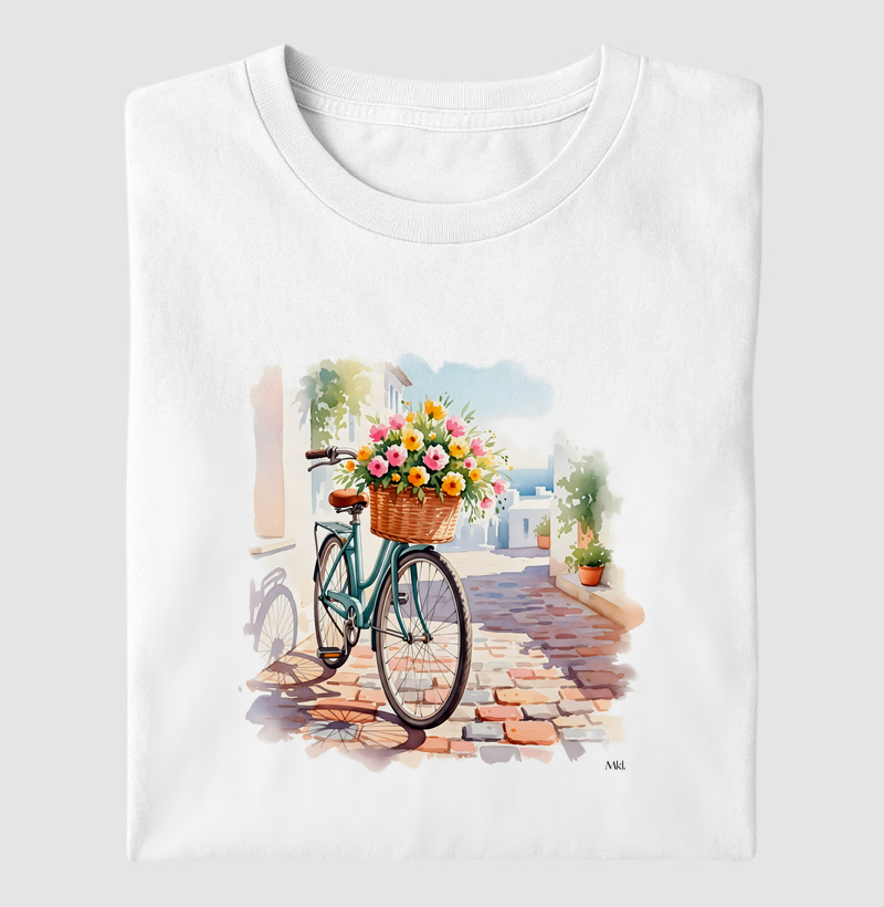 Camiseta Algodão Premium - Caminhos Floridos 