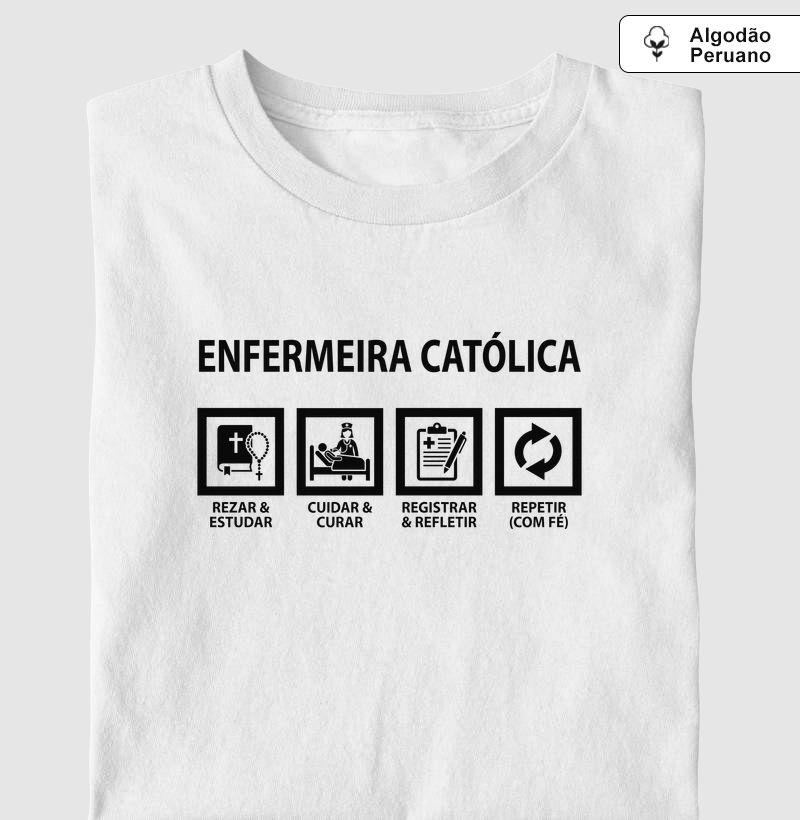 Enfermeira Católica - Dia a Dia - Algodão Peruano